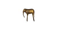 Clayre & Eef Decoratie Beeld Olifant 50*16*50 cm Koperkleurig Metaal Decoratief Figuur Decoratieve Accessoires