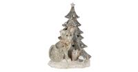 Clayre & Eef Decoratie kat bij kerstboom LED 12*9*16 cm 6PR4629