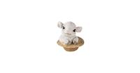 Clayre & Eef Decoratie Beeld Schaap 12*12*12 cm Beige Kunststof Decoratief Figuur Decoratieve Accessoires