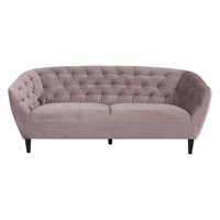 Lisomme Kaat 3 zits bank - Fluweel - Roze