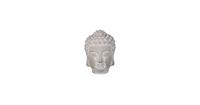 Clayre & Eef Decoratie Beeld Boeddha 15*15*19 cm Grijs Steen Decoratief Figuur Decoratieve Accessoires