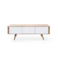 Gazzda Ena TV Sideboard - Houten TV-meubel - Whitewash - 135 x 42 cm