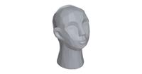 CASA DI ELTURO Abstract hoofd sculptuur Grijs - H22