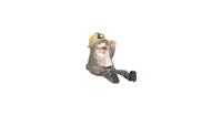 Decoratie Beeld Mol 7*7*10 cm Grijs Polyresin Decoratief Figuur Decoratieve Accessoires