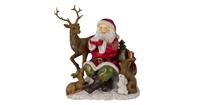 Clayre & Eef Kerstman met dieren 18*13*19 cm 6PR4721