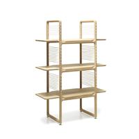 Gazzda Muse Room Divider - Houten boekenkast - Whitewash - 140 cm