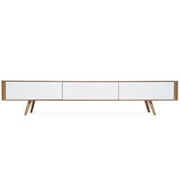Gazzda Ena TV sideboard - Houten TV-meubel - Naturel - 225 x 42 cm