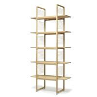 Gazzda Muse Room Divider - Houten boekenkast - Whitewash - 216 cm