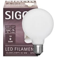 Buitenlampenshop.nl LED globe lamp 7W = 55W 720 lumen dimbaar 80mm E27