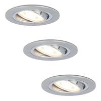 HOFTRONIC™ Set van 3 stuks dimbare LED inbouwspots Chandler met 6.5 Watt 4000K spot kantelbaar