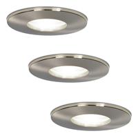 HOFTRONIC™ Set van 3 stuks dimbare LED inbouwspots Vegas met 5 Watt 6400K spot IP44
