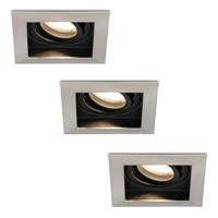 HOFTRONIC™ Set van 3 stuks Dimbare LED inbouwspot Modesto 6.5 Watt 4000K neutraal wit Kantelbaar IP20