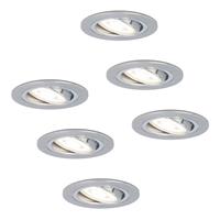 HOFTRONIC™ Set van 6 stuks dimbare LED inbouwspots Chandler met 5 Watt 6400K spot kantelbaar