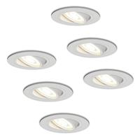 HOFTRONIC™ Set van 6 stuks dimbare LED inbouwspots Pittsburg met 6.5 Watt 4000K spot kantelbaar