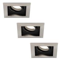 HOFTRONIC™ Set van 3 stuks Dimbare LED inbouwspot Modesto 5 Watt 6400K daglicht wit Kantelbaar IP20