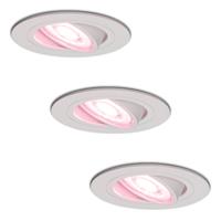 Hofronic Set van 3 stuks smart WiFi LED inbouwspots Pittsburg dimbaar RGBWW kantelbaar wit IP20