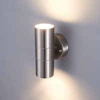 HOFTRONIC™ Dimbare LED Wandlamp Jasmin 2700K GU10 rond Up & Down light RVS IP44