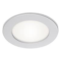 PRIOS Cadance LED-Einbaulampe, silber, 11,5 cm