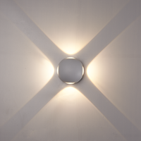 Hofronic LED Wandlamp Austin grijs 4 Watt 3000K 4 Lichts IP54 spatwaterbestendig 3 jaar garantie