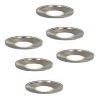 HOFTRONIC™ Set van 6 stuks dimbare LED inbouwspots Vegas met 5 Watt 6400K spot IP44
