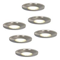 HOFTRONIC™ Set van 6 stuks dimbare LED inbouwspots Vegas met 6.5 Watt 4000K spot IP44