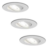 HOFTRONIC™ Set van 3 stuks dimbare LED inbouwspots Pittsburg 5 Watt 6400K spot kantelbaar