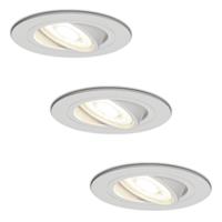 HOFTRONIC™ Set van 3 stuks dimbare LED inbouwspots Pittsburg 6.5 Watt 4000K spot kantelbaar