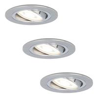 HOFTRONIC™ Set van 3 stuks dimbare LED inbouwspots Chandler met 5 Watt 6400K spot kantelbaar