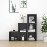 VidaXL 3-tlg. TV-Schrank-Set Grau Spanplatte 