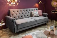Slaapbank Maison Belle 220cm Grijs Fluweel - 40083