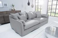 Bank Heaven 3-zits Linnen Grijs 215cm - 38936