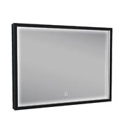 Mueller Square LED spiegel 70x50cm mat zwart met spiegelverwarming