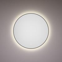 HIPP design 13500 ronde spiegel 60cm matzwart met LED en spiegelverwarming