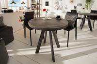 Eettafel Iron Craft 80cm rond grijs Massief Mango - 39368