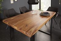 Eettafel Iron Craft 120cm Massief Sheesham Hout 45mm - 39866
