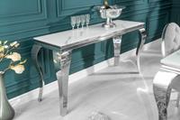 Sidetable Moderne Barokke 145cm Zilver Marmer - 39997