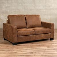 ShopX Leren bank energy 2 zits bruin zits bank bruin leer, bankstel bruine kleur