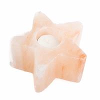 Spiru Zoutsteen Waxinelichthouder Oranje Ster (Ca. 1 kg - 12 x 7 cm)