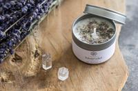 Spiru Edelsteen Geurkaars - Lavender - Bergkristal