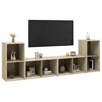 VidaXL TV-Schränke 4 Stk. Sonoma-Eiche 72x35x36,5 cm Spanplatte 