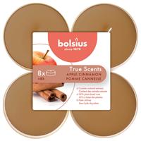 Bolsius True Scents maxilichten clear cup 8u Apple Cinnamon