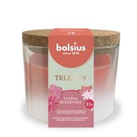 Bolsius True Joy geurglas met kurk 66/83 Floral Blessings