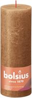 Bolsius Shine rustiek stompkaars 190/68 Spice Brown