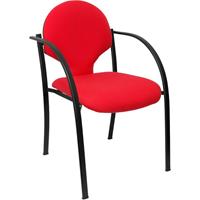 PIQUERAS Y CRESPO Pack 2 Stühle Hellin schwarz Fahrgestell Pflug rot