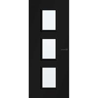 CanDo Capital binnendeur Caracas zwart mat glas opdek rechts 83x211,5 cm