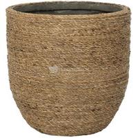 Pottery Pots Bohemian Cody XS Straw Grass ronde Rotan bloempot voor binnen 17x15 cm