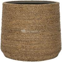 Pottery Pots Bohemian Patt M Straw Grass ronde Rotan bloempot voor binnen 25x22 cm