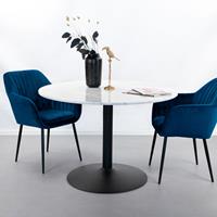 Sohome Ronde Eettafel 'Rune' 110cm, kleur Wit Marmer