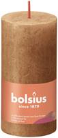 Bolsius Shine rustiek stompkaars 100/50 Spice Brown