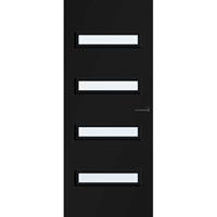 CanDo Capital binnendeur Nairobi zwart blank glas opdek rechts 88x231,5 cm